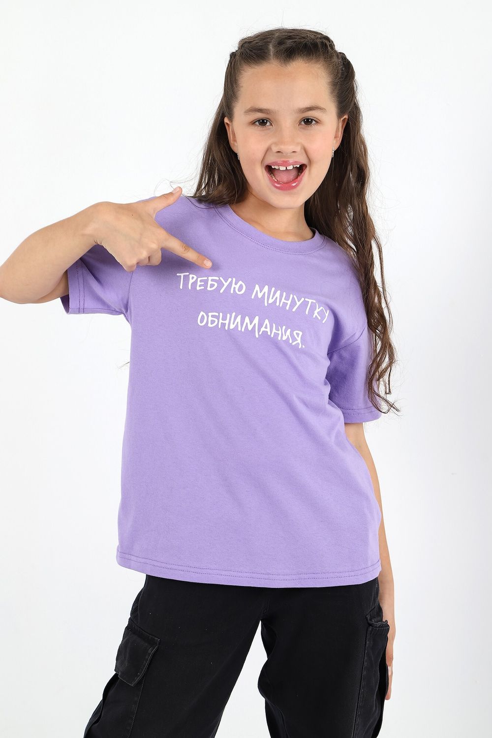 Фуфайка (футболка) для девочки Кэш-1 Виотекс ЛИЛОВЫЙ