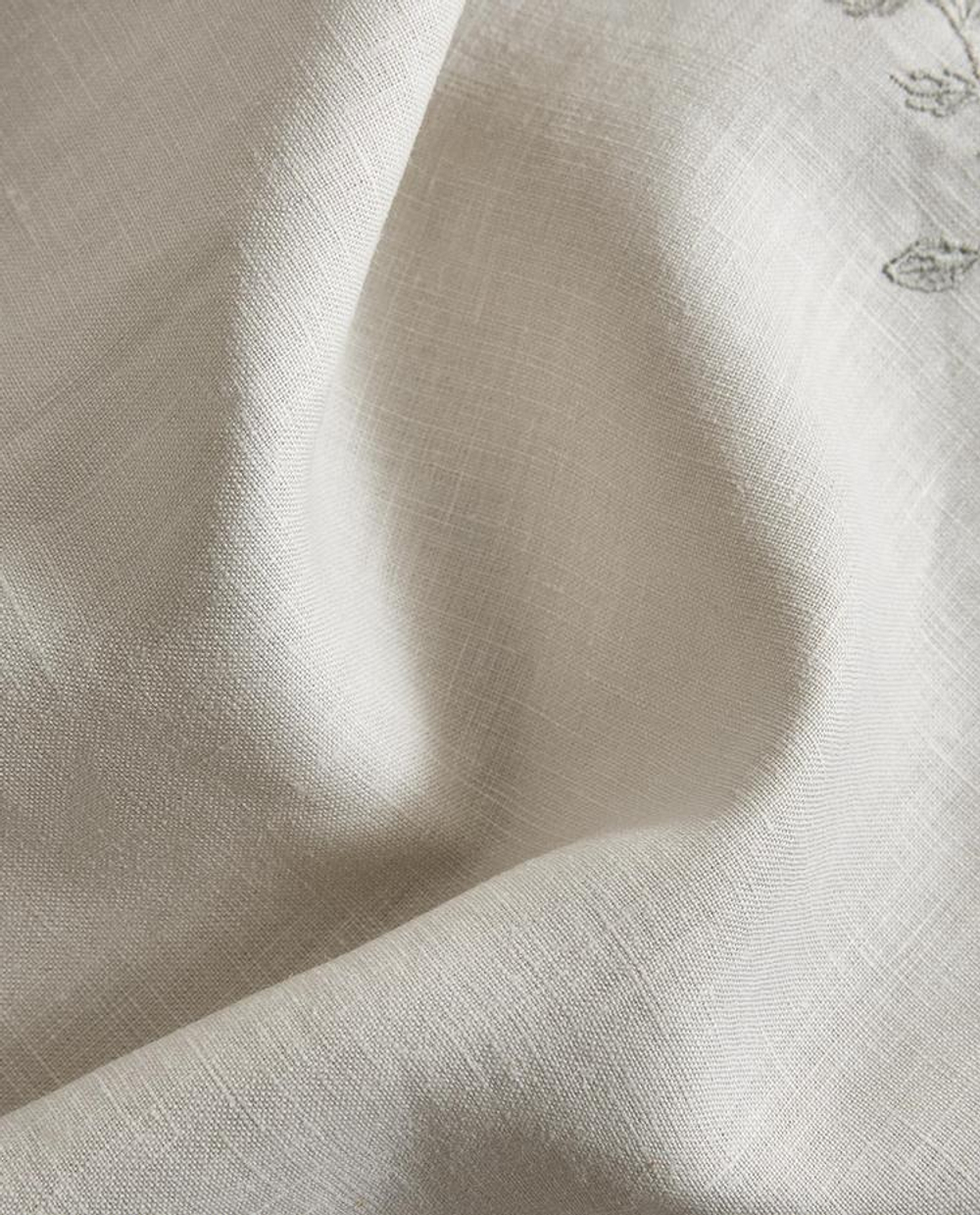 ZARA HOME ЛЬНЯНАЯ ПОДСТАВКА ПОД СТОЛОВЫЕ ПРИБОРЫ ИЗО ЛЬНА С ВЫШИВКОЙ «РАСТЕНИЯ», СИНИЙ