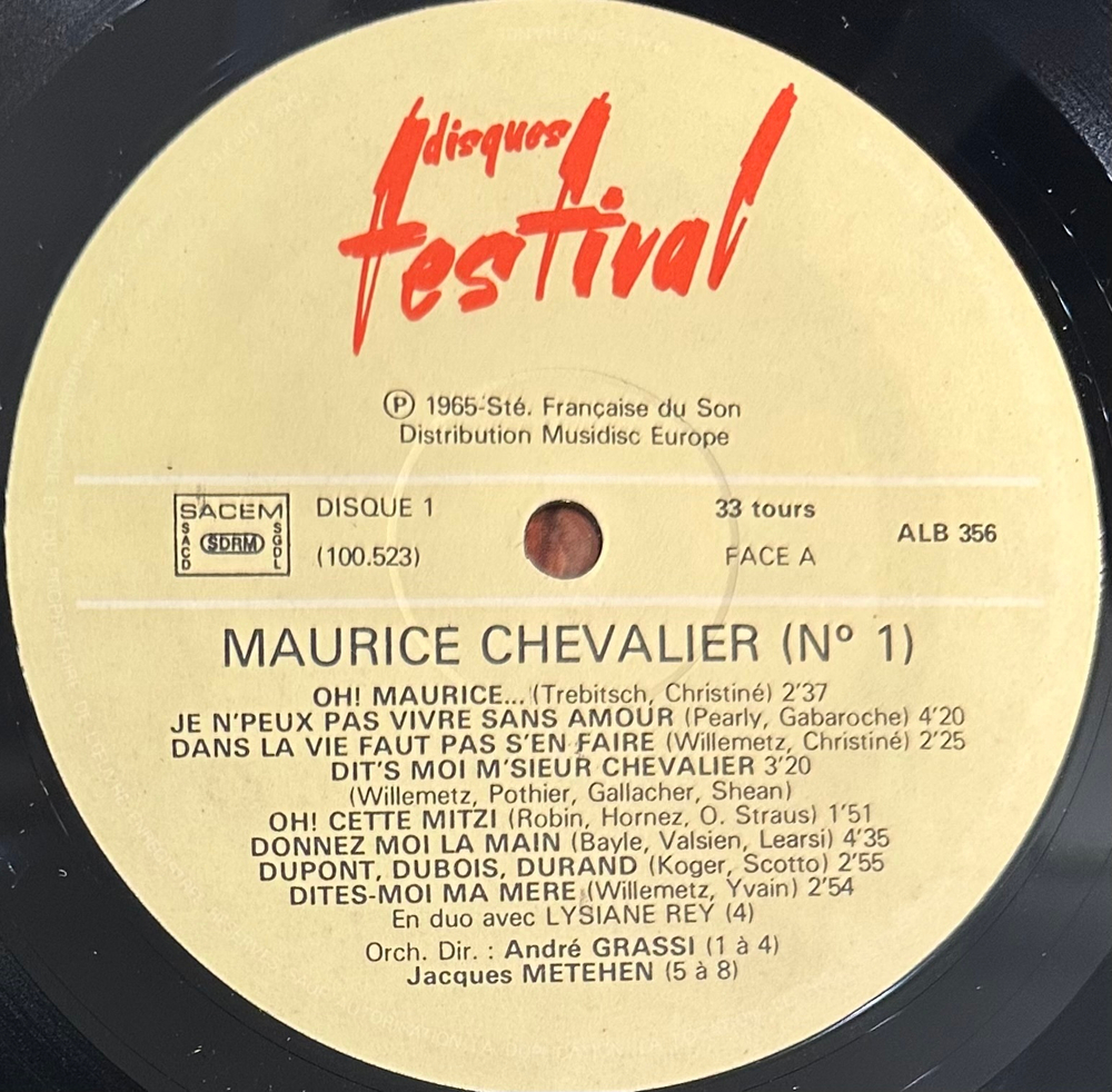 Maurice Chevalier - Maurice Chevalier (Франция 1981г.) 2LP