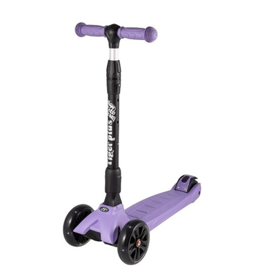 Самокат детский трехколесный светящийся складной Tech Team Tiger Plus 2020 сиренево-черный