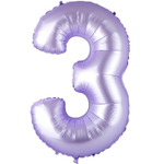 Шар фольгированный Цифра 3 101 см (Лаванда)