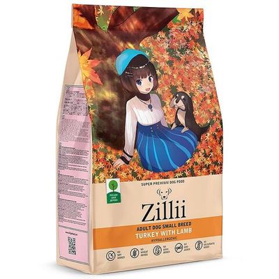 Сухой корм ZILLII Adult Dog Small Breed для взрослых собак мелких пород с индейкой и ягнёнком, пакет 2 кг