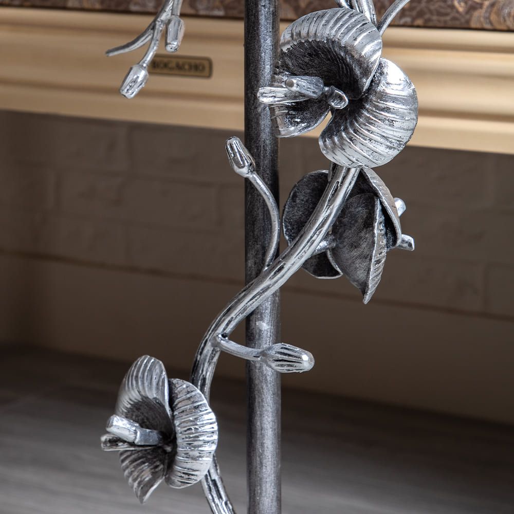 Декоративный столик Орхидея Фиори Айс Античное серебро