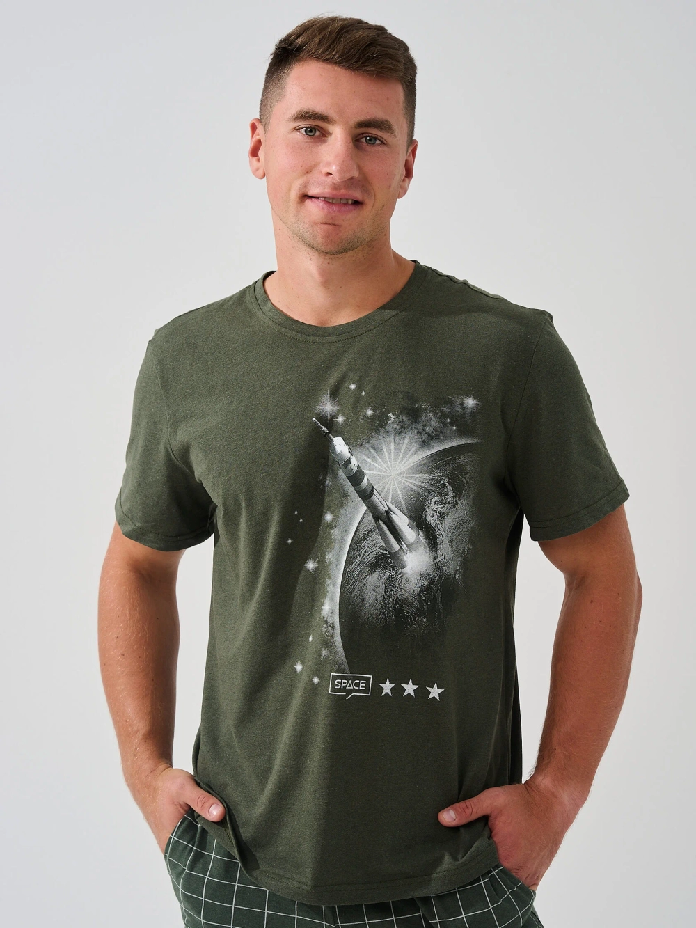 Пижама мужская "Космос" брюки (к/р)