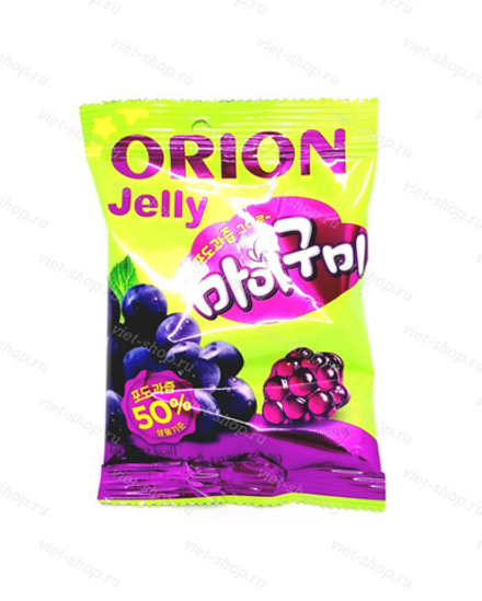 Желейные конфеты со вкусом винограда Orion, 66 гр.