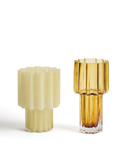 Оранжевая стеклянная ваза Cristila, 30 см