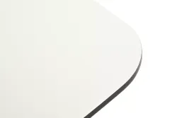 "Верона" журнальный стол из HPL 120х65, H40, каркас белый муар, цвет столешницы "молочный"