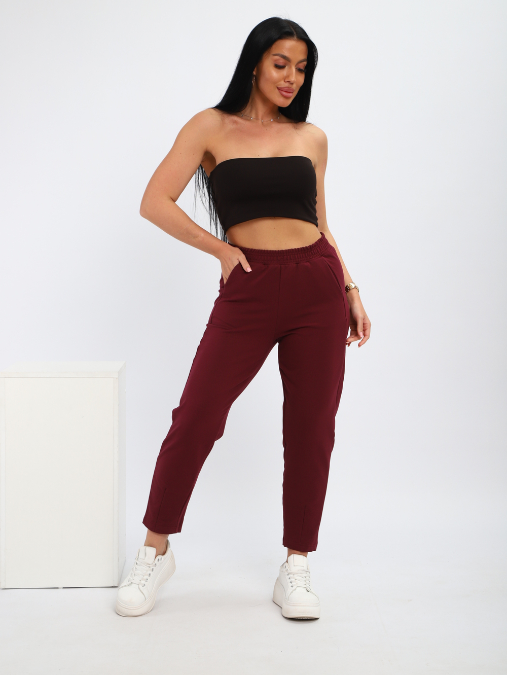 Брюки "Клэр" бордо