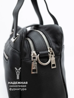 Сумка багет через плечо маленькая натуральная кожа