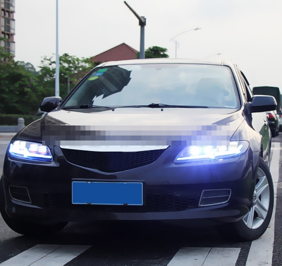 Передние фары Мазда 6 2002-2008 GG V11 type [Комплект Л+П; полностью светодиодные]