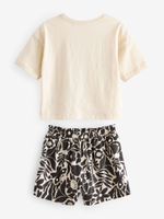 Пижама для девочки Next 196-922, 2 шт., Молочный, Серый