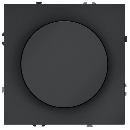 Светорегулятор встраиваемый VOLTUM S70 поворотно-нажимной 600 Вт, (графит)