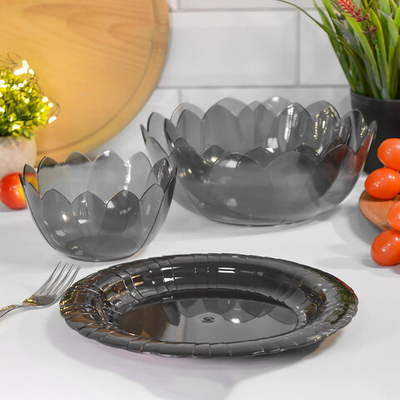 Набор салатников 4шт "Basilic", цвет шерл