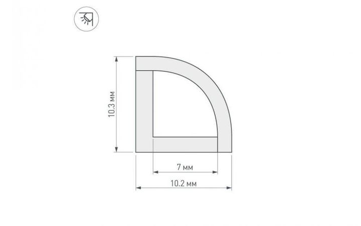 Профиль Arlight WPH-KANT-H10-2000 OPAL 023301