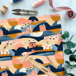 Ткань премиум мембрана городской коллаж