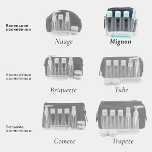 Несессер Mignon из кожи теленка, синего цвета