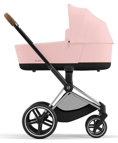Коляска для новорожденных Cybex Priam IV Chrome Brown Peach Pink