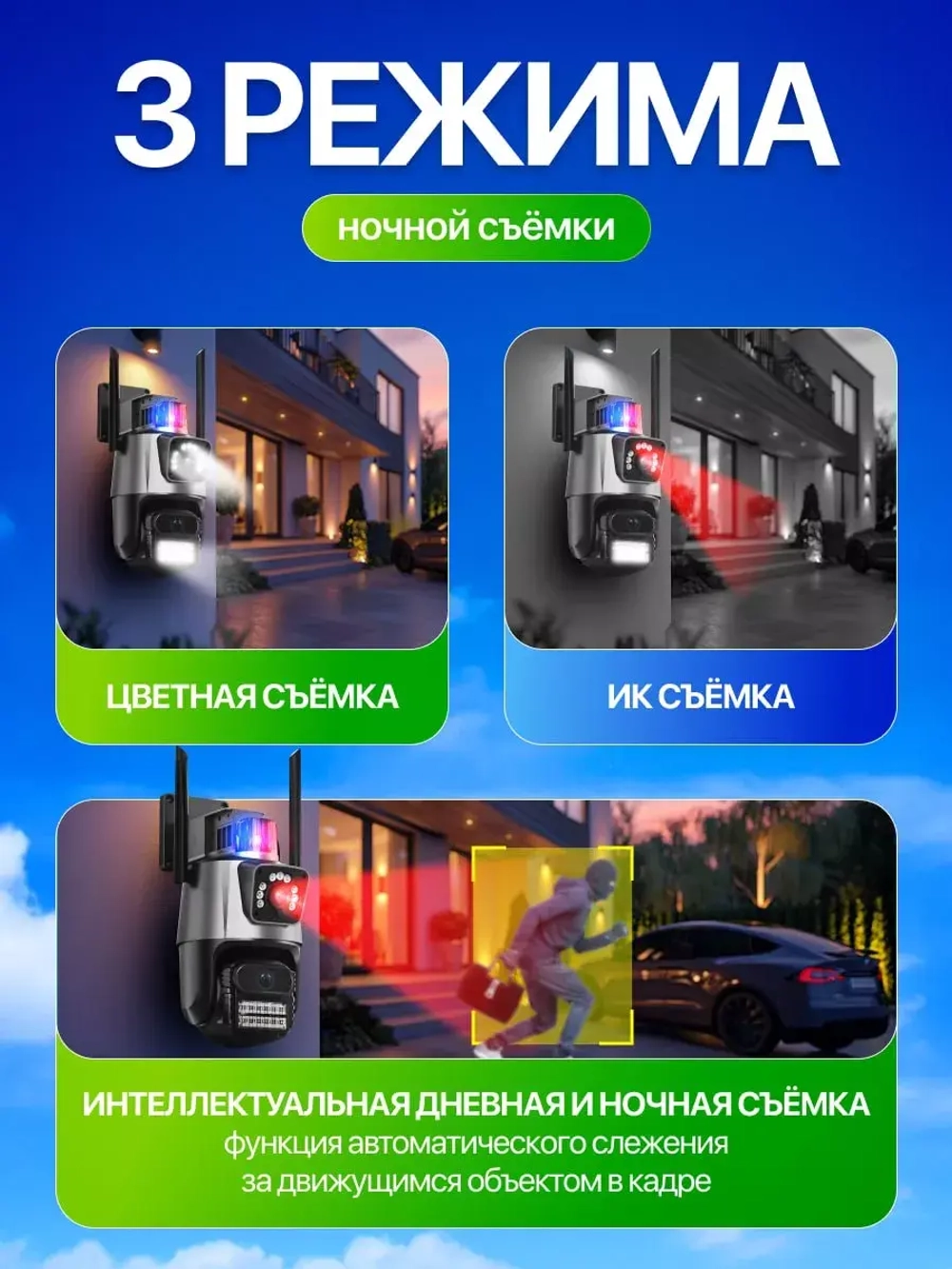 Уличная камера видеонаблюдения 4G + 64Гб iCsee