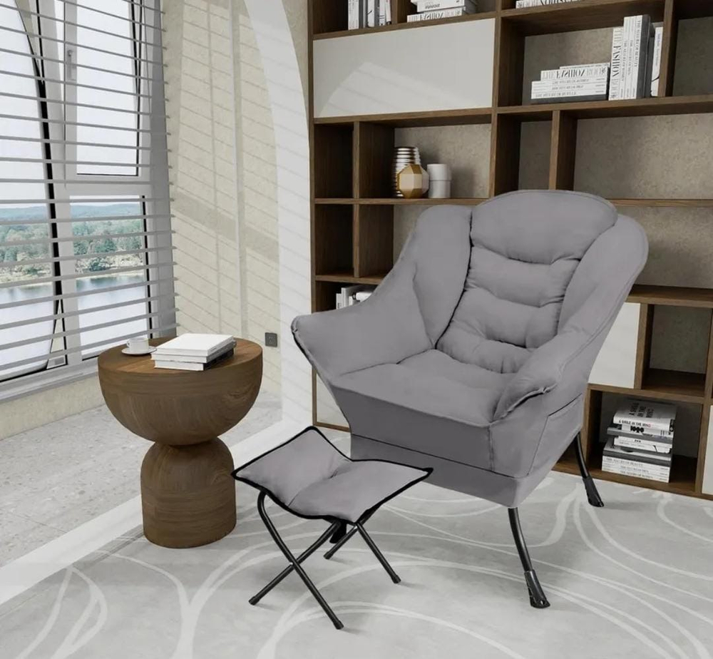 Кресло с пуфом