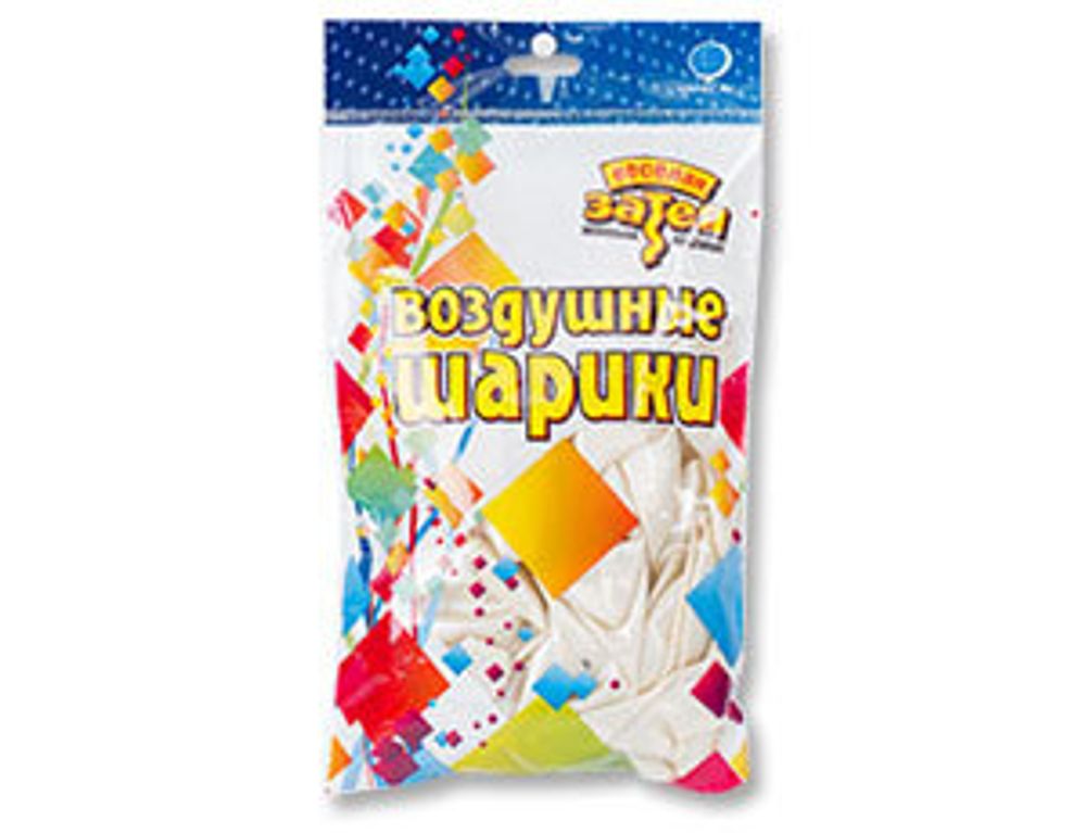 Шар (12"/30 см) Металлик White 50 шт.