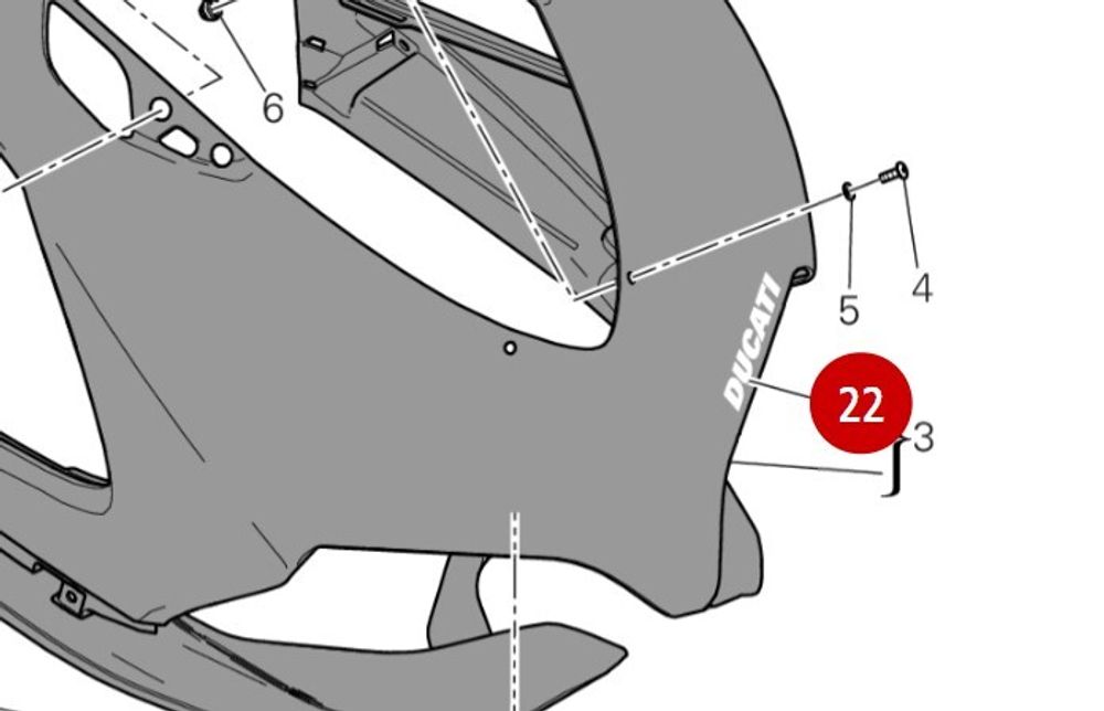 Ducati Наклейка Panigale (для красного фона) 43818111A