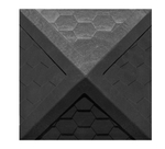 Полимерно-песчаный колпак на заборный столб, 2 × 2 кирпича, 535 × 535 × 43, «Гибкая черепица» (черный)