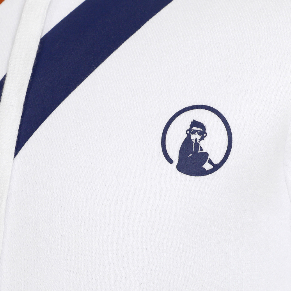 Мужская кофта теннисная Quiet Please Retro Stripe Hoody Men - White