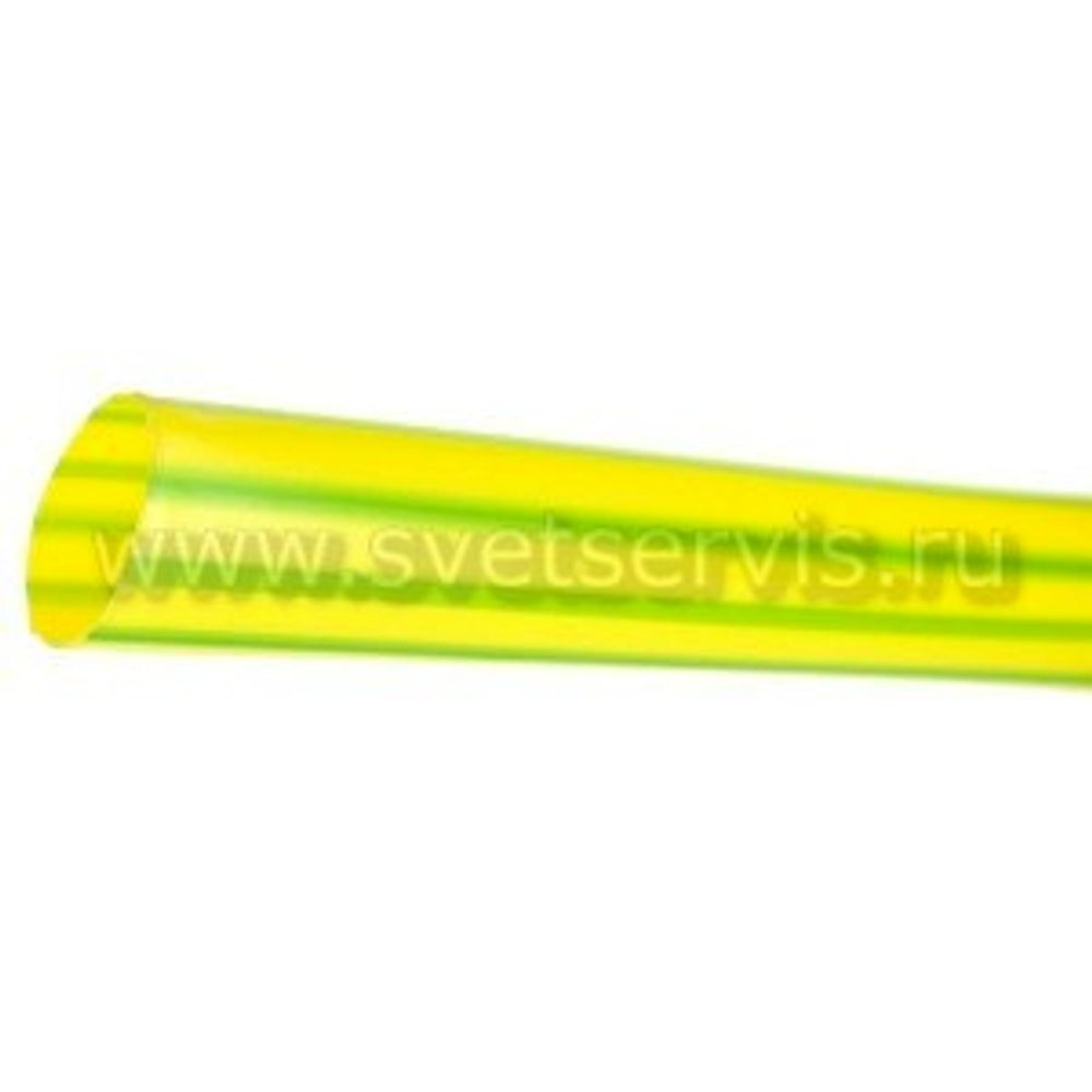 Термоусадочная трубка 10/5 мм ТУТнг (1м) желто-зеленая ТДМ
