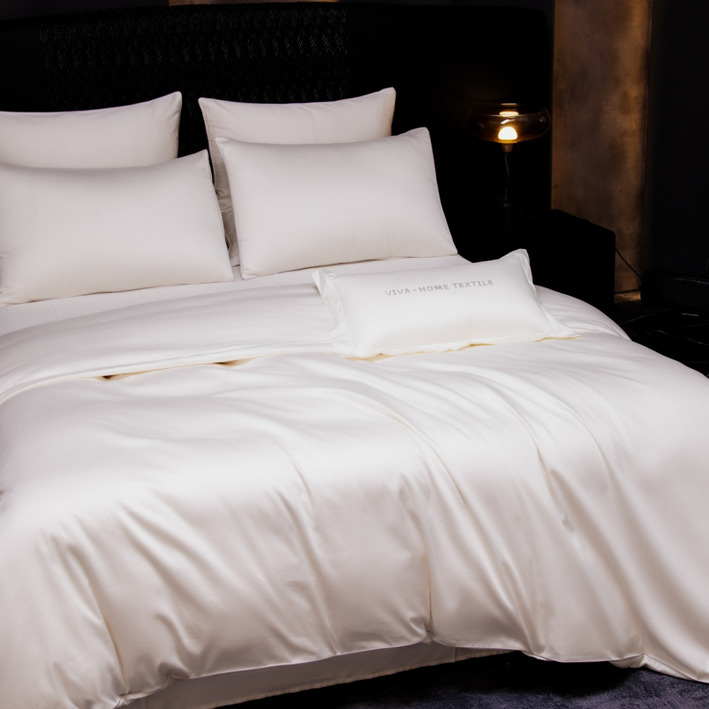 КПБ Однотонный Сатин Премиум OCP005, Евро, 4 наволочки