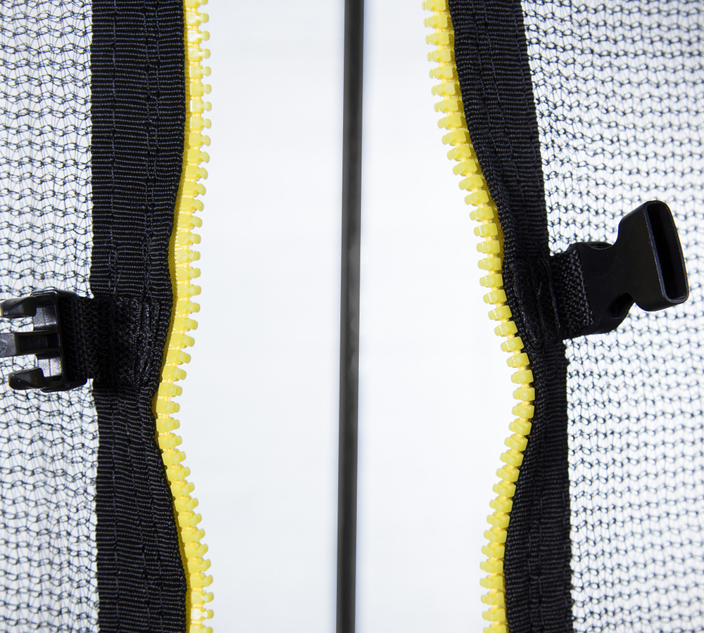 Батут с лестницей и внутренней сеткой 305 см черный