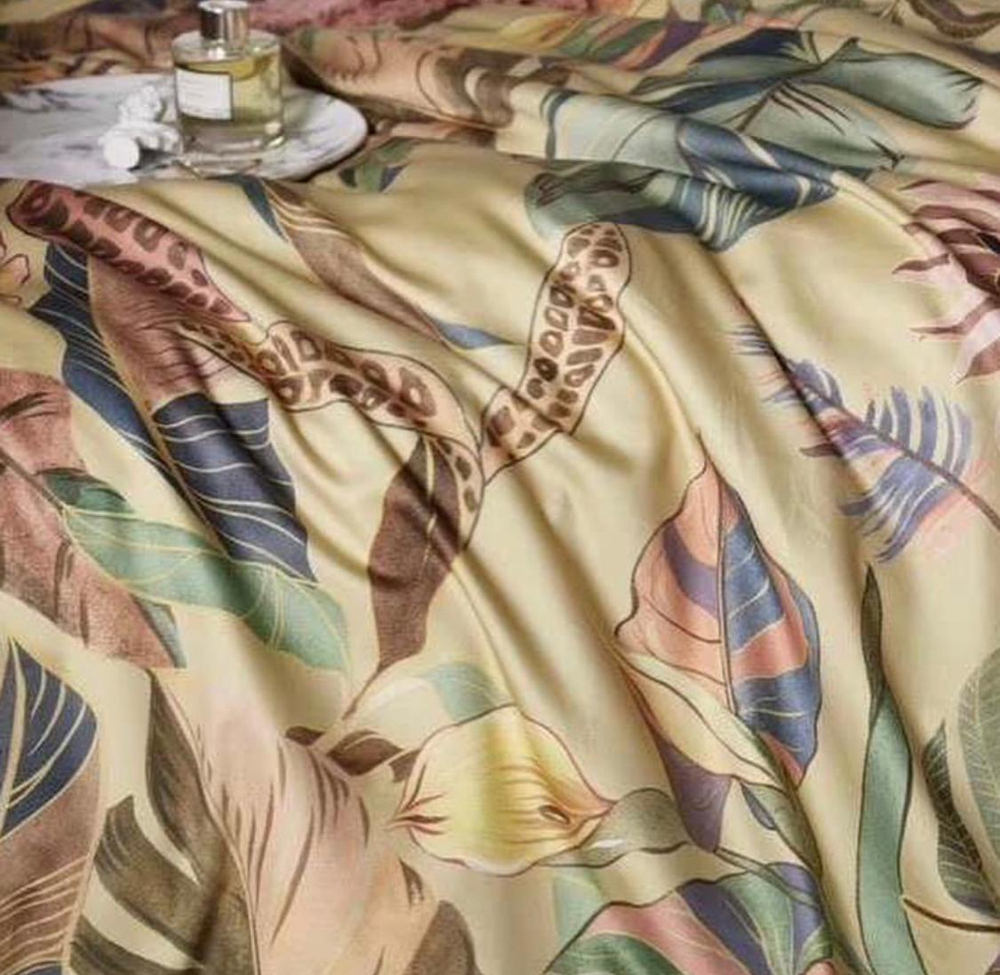 Комплект постельного белья ZEPHYR HOME ЕВРО пг. Мако-Сатин,Египетский хлопок желтый