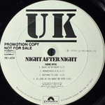 UK ‎– Night After Night (США 1979г.) Promo