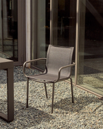 Galdana Штабелируемый садовый стул из черного алюминия