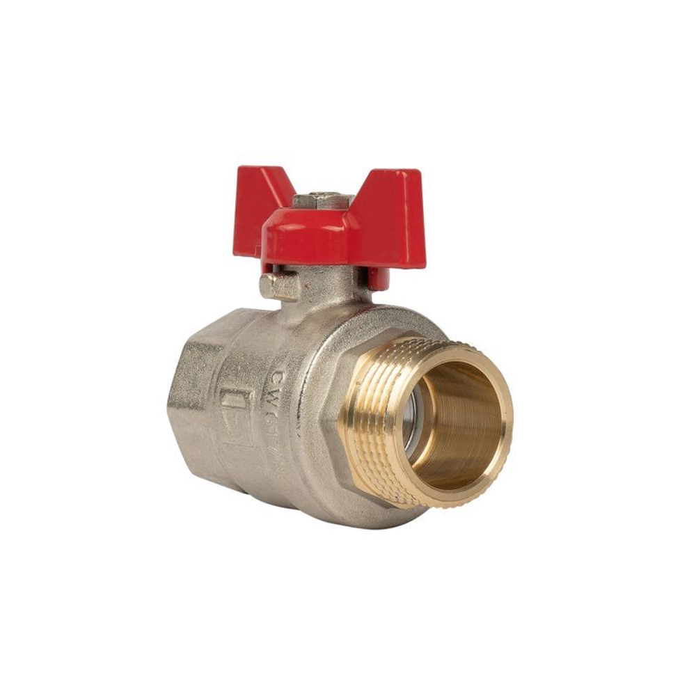 Кран шаровый НР-ВР 1" бабочка HLV