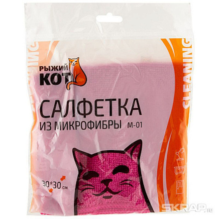 Салфетка из микрофибры "Рыжий Кот" M-01