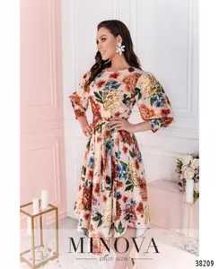 Платье 3137В-пудра Minova