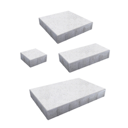 Тротуарная плитка ГРАНДО - Стоунмикс Белый, комплект из 4 видов плит