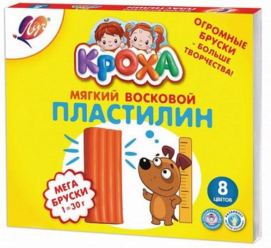 Пластилин 08 цв. 240 гр. (ЛУЧ) 