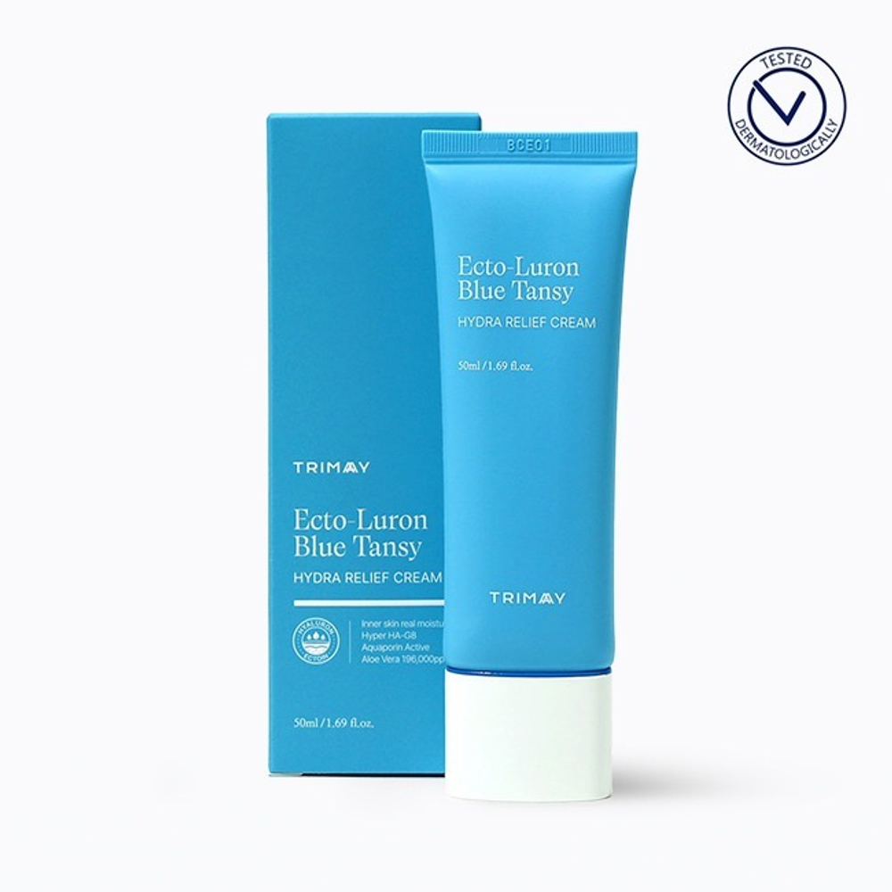 Увлажняющий крем для лица с эктоином и гиалуроновой кислотой TRIMAY Ecto-Luron Blue Tansy Hydra Relief Cream