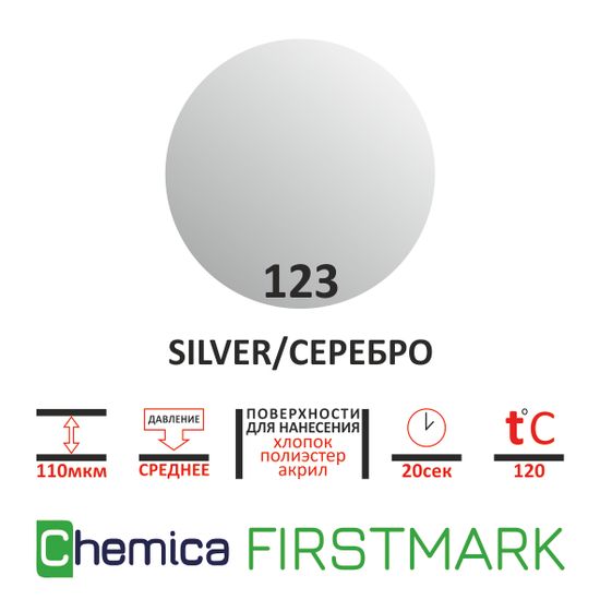 Термопленка Firstmark 123 silver, серебро, 0,5 м