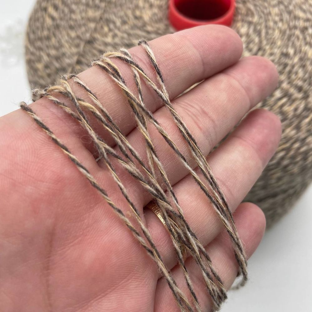 Бобинная пряжа меринос с хлопком мулине меланж 