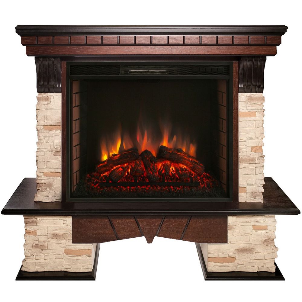 Электрокамин RealFlame Rockland AO античный дуб с очагом Epsilon 26 S IR