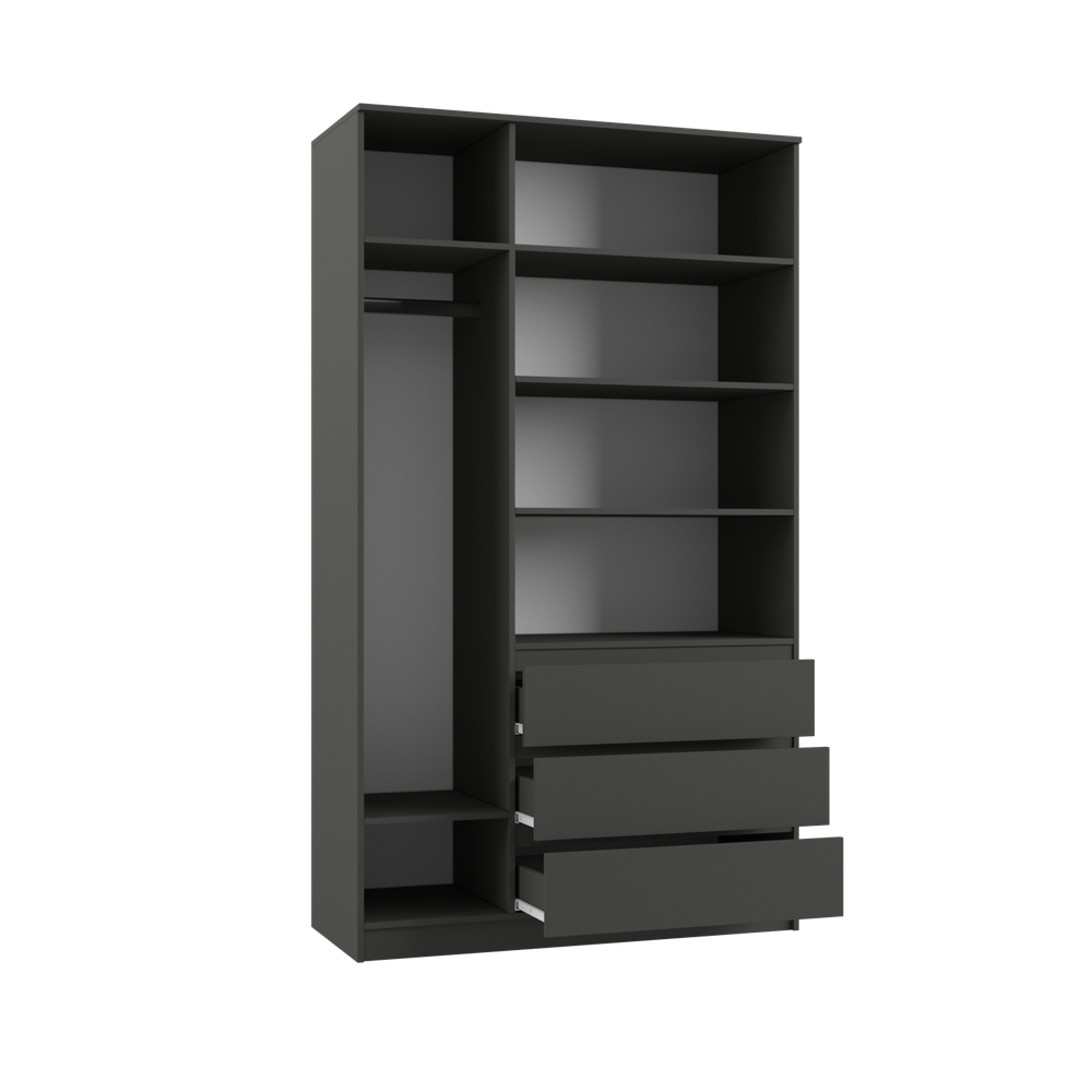 МС Мадера Шкаф ШМ 1200 1200х2100х500 (лдсп графит новый)