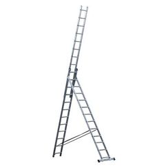 Лестница алюминиевая STAIRS трехсекционная 3x12 ступеней (AL312)