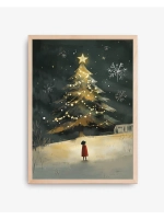Постер новогодний 30х40 см декор на стену