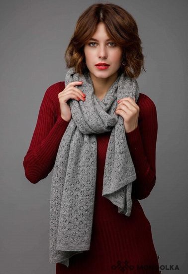 Палантин из 100% монгольской шерсти