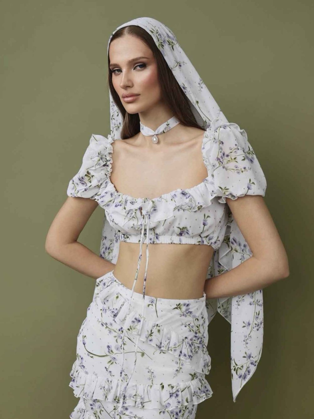 Топ с коротким рукавом Сара, Белый