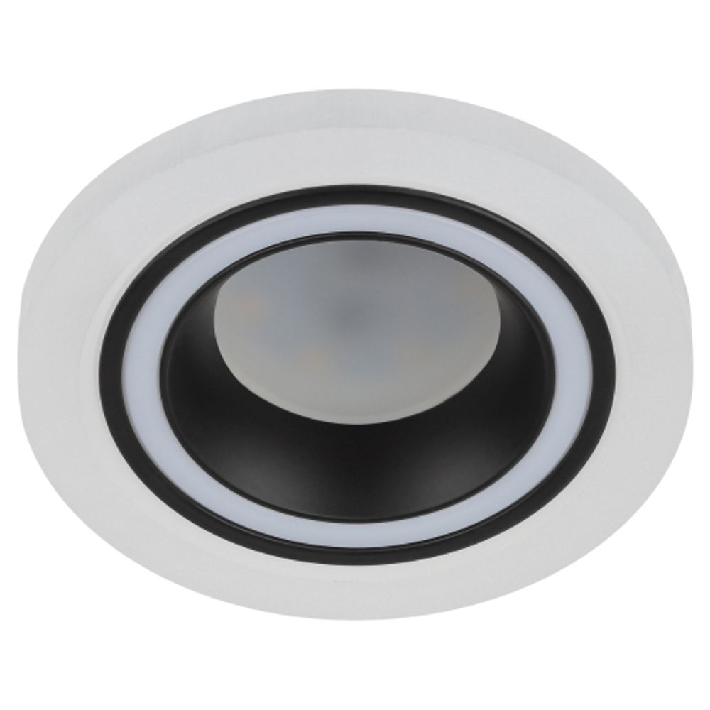 Встраиваемый светильник декоративный ЭРА DK90 WH/BK MR16/GU5.3 белый/черный | Декоративные встраиваемые светильники