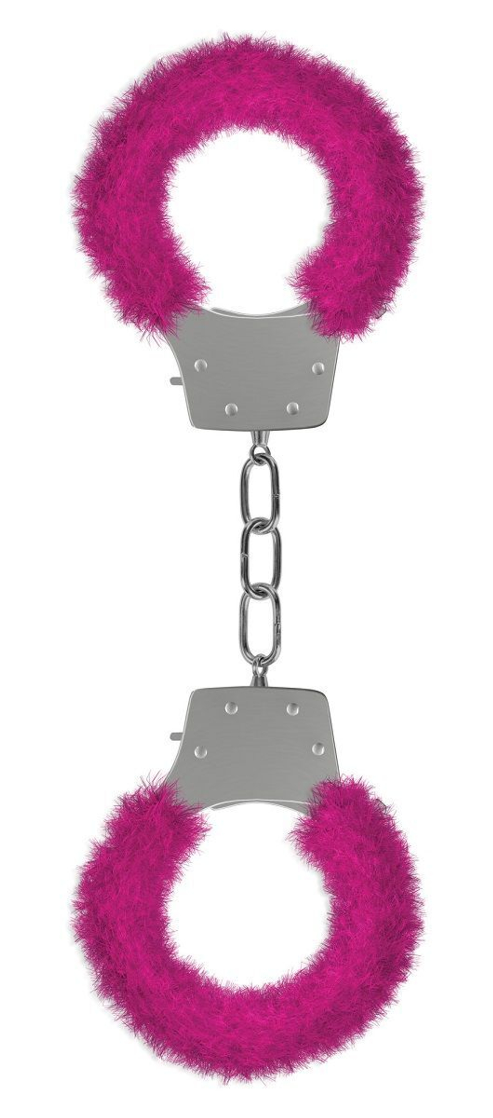 Розовые пушистые наручники OUCH! Pink (Цвет: розовый)