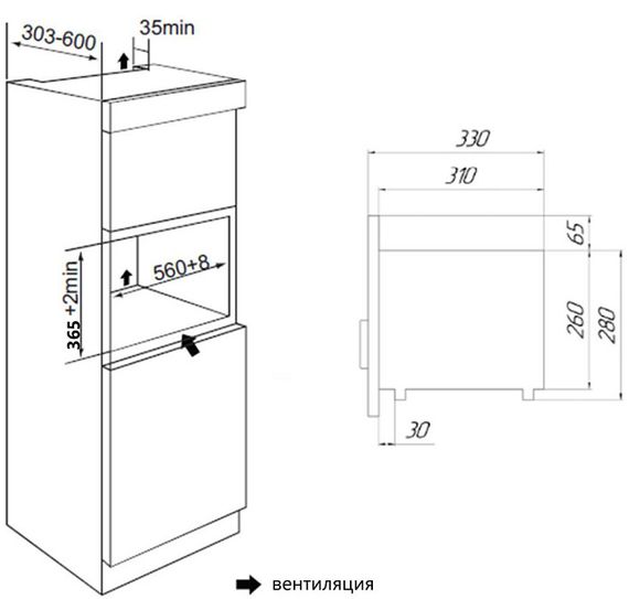 Встраиваемая микроволновая печь Maunfeld JBMO.20.5GRBG